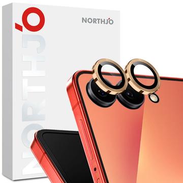Samsung Galaxy Z Flip7 Northjo Juego de protectores de lentes para cámaras - Oro