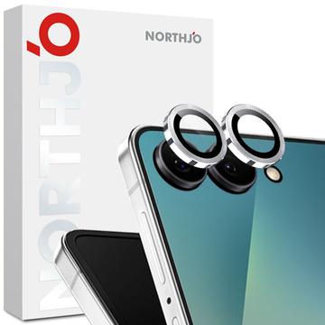 Samsung Galaxy Z Flip7 Northjo Juego de protectores de lentes para cámaras - Plata