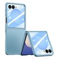 Funda de plástico Samsung Galaxy Z Flip7 con protector de pantalla exterior de cristal templado - Azul bebé