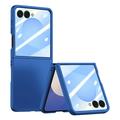 Funda de plástico Samsung Galaxy Z Flip7 con protector de pantalla exterior de cristal templado - Azul oscuro