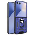 Funda híbrida con anillo giratorio y protector de cámara para Samsung Galaxy Z Flip7