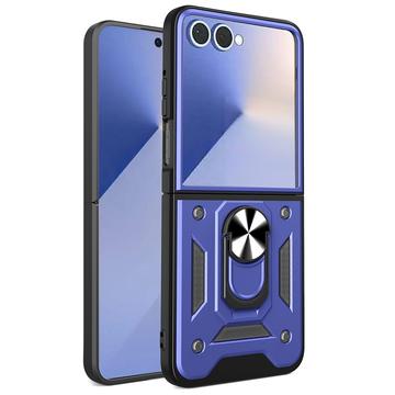 Funda híbrida con anillo giratorio y protector de cámara para Samsung Galaxy Z Flip7