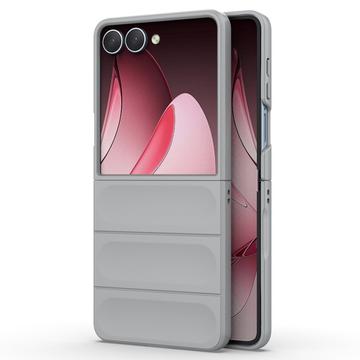 Carcasa de TPU Rugged para Samsung Galaxy Z Flip7 - Gris Claro