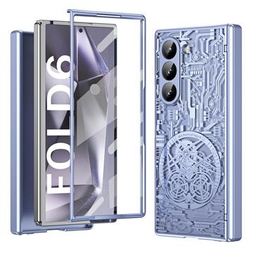 Funda de plástico galvanoplastia Samsung Galaxy Z Fold6 Mechanical Legend - Azul