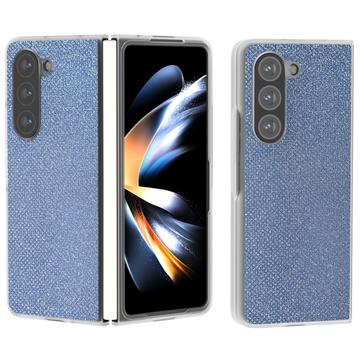 Funda híbrida con textura de diamantes de imitación para Samsung Galaxy Z Fold6 - Azul
