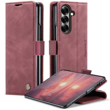 Funda Caseme Serie 013 para Samsung Galaxy Z Fold7 - Estilo Cartera - Vino Tinto