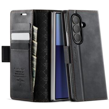 Funda Billetera con Textura de Becerro con Bloqueo RFID Samsung Galaxy Z Fold7 Cartera 033 - Negro