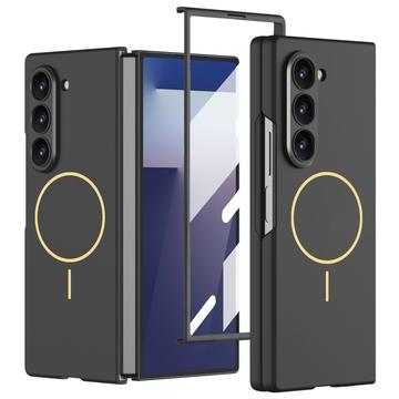 Funda delgada magnética Samsung Galaxy Z Fold7 GKK con protector de pantalla de cristal templado - Negro