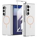 Funda delgada magnética Samsung Galaxy Z Fold7 GKK con protector de pantalla de cristal templado - Plata