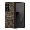 Funda con anillo de color Guess 4G para Samsung Galaxy Z Fold7 - Compatible con MagSafe - Marrón