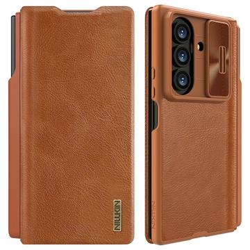 Funda con Tapa Nillkin Qin Pro para Samsung Galaxy Z Fold7 - Marrón