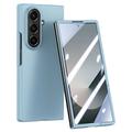 Funda de plástico Samsung Galaxy Z Fold7 con protector de pantalla exterior de cristal templado - Azul bebé