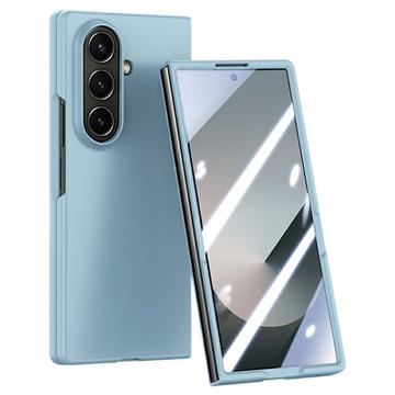 Funda de plástico Samsung Galaxy Z Fold7 con protector de pantalla exterior de cristal templado - Azul bebé