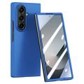 Funda de plástico Samsung Galaxy Z Fold7 con protector de pantalla exterior de cristal templado - Azul oscuro