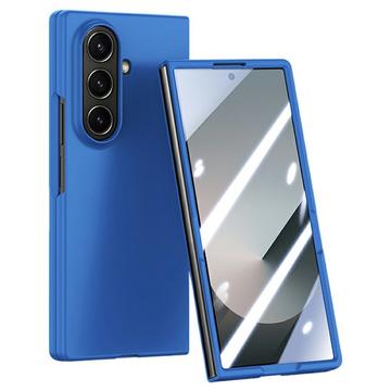 Funda de plástico Samsung Galaxy Z Fold7 con protector de pantalla exterior de cristal templado - Azul oscuro