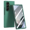 Funda de plástico Samsung Galaxy Z Fold7 con protector de pantalla exterior de cristal templado - Verde oscuro