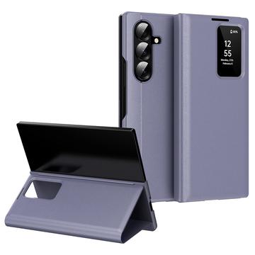 Funda Samsung Galaxy Z Fold7 Smart Clear View Flip con ranura para tarjetas - Gris Morado