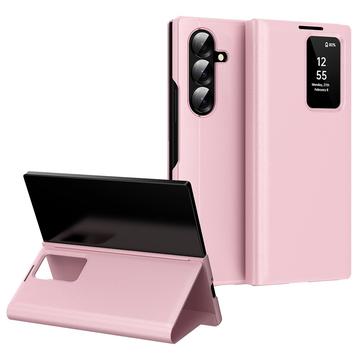 Funda Samsung Galaxy Z Fold7 Smart Clear View Flip con ranura para tarjetas - Rosa