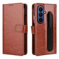 Samsung Galaxy Z Fold7 Funda de cartera con soporte - Marrón