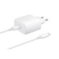 Cargador de viaje rápido USB-C de Samsung EP-TA845EWE - 45W - A granel - Blanco