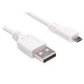 Cable MicroUSB de Carga & Sincronización Sandberg - Blanco - 3m