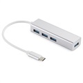Baseus Round Box 4-port USB 3.0 Hub with USB-C Cable - White
