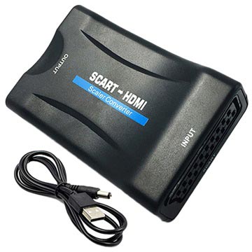 Adaptador AV Scart / HDMI 1080p con Cable USB