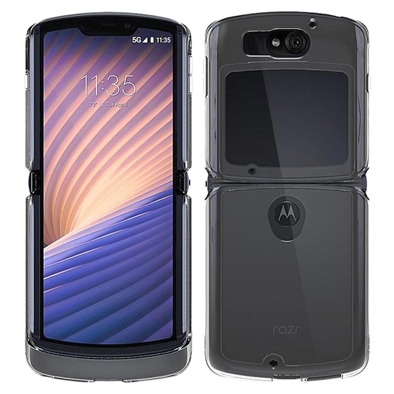 Funda Híbrida para Motorola Razr 5G Resistente a Arañazos Transparente