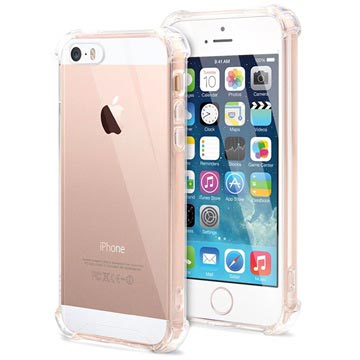 Funda híbrida iPhone 5/5S/SE resistente a arañazos - Cristalina