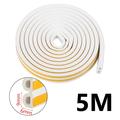 Banda de sellado autoadhesiva de EPDM para puertas y ventanas - 5m, 9x6mm - Blanco