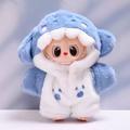 Mono con Capucha Tiburón para Muñeca Labubu 17cm - Azul / Blanco