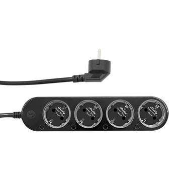 Regleta de enchufes inteligente Shelly Power Strip 4 Gen4 con medidor de potencia - Negro