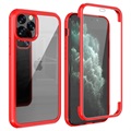 Carcasa Híbrida Shine&Protect 360 para iPhone 11 Pro Max - Rojo / Claro