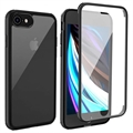 Carcasa Híbrida Shine&Protect 360 para iPhone 7/8/SE (2020)/SE (2022) - Negro / Claro