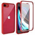 Carcasa Híbrida Shine&Protect 360 para iPhone 7/8/SE (2020)/SE (2022) - Rojo / Claro