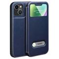 Funda de Cuero Dual View para iPhone 14 - Azul