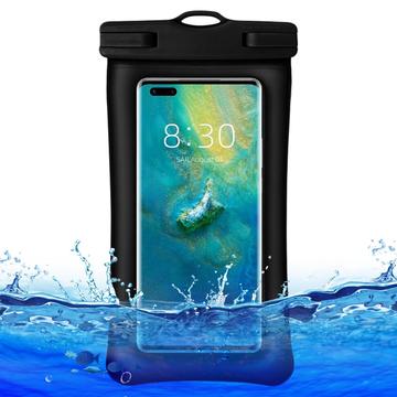 Funda impermeable para smartphone con correa - 7.2" - Negro