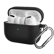 Carcasa de Silicona con Mosquetón para AirPods Pro 2 - Negro