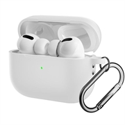 Carcasa de Silicona con Mosquetón para AirPods Pro 2 - Blanco