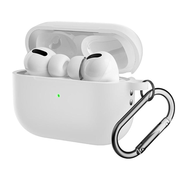 Carcasa de Silicona con Mosquetón para AirPods Pro 2 - Blanco