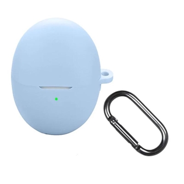 Carcasa de Silicona con Mosquetón para Huawei FreeBuds 6 - Sky Azul