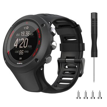Correa de silicona para Suunto Ambit3 Peak/Sport/Vertical - Negro
