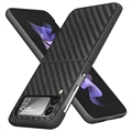 Carcasa de Delgada Samsung Galaxy Z Flip4 - Fibra de Carbono - Negro