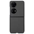 Carcasa de TPU Brushed para Honor 9X, 9X Pro - Fibra de Carbono - Negro