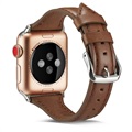 Apple Watch Series 5/4/3/2/1 Slim Leather Strap - 40mm, 38mm - Coffee