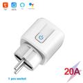 Enchufe inteligente 16A/20A WiFi Outlet Socket Plug para Amazon Alexa Google Assistant - Blanco/Enchufe UE/20A