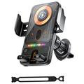 Smart Sensor Soporte de teléfono para coche / Cargador inalámbrico de 15W - Negro