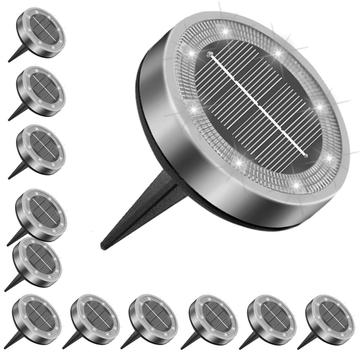 Luces Solares de Suelo - 12 Pcs. - Luz Blanca