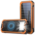 Power Bank Solar/Cargador Inalámbrico YD-888W - 10000mAh - Naranja