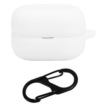 Carcasa de Silicona con Mosquetón para Sony LinkBuds Open - Blanco
